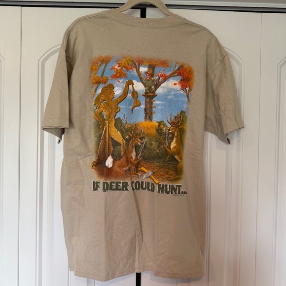 Vintage Buck Wear If Deer Could Hunt Sexy Woman Decoy Hunting T-Shirt Hunter Y2K - Picture 2 of 5